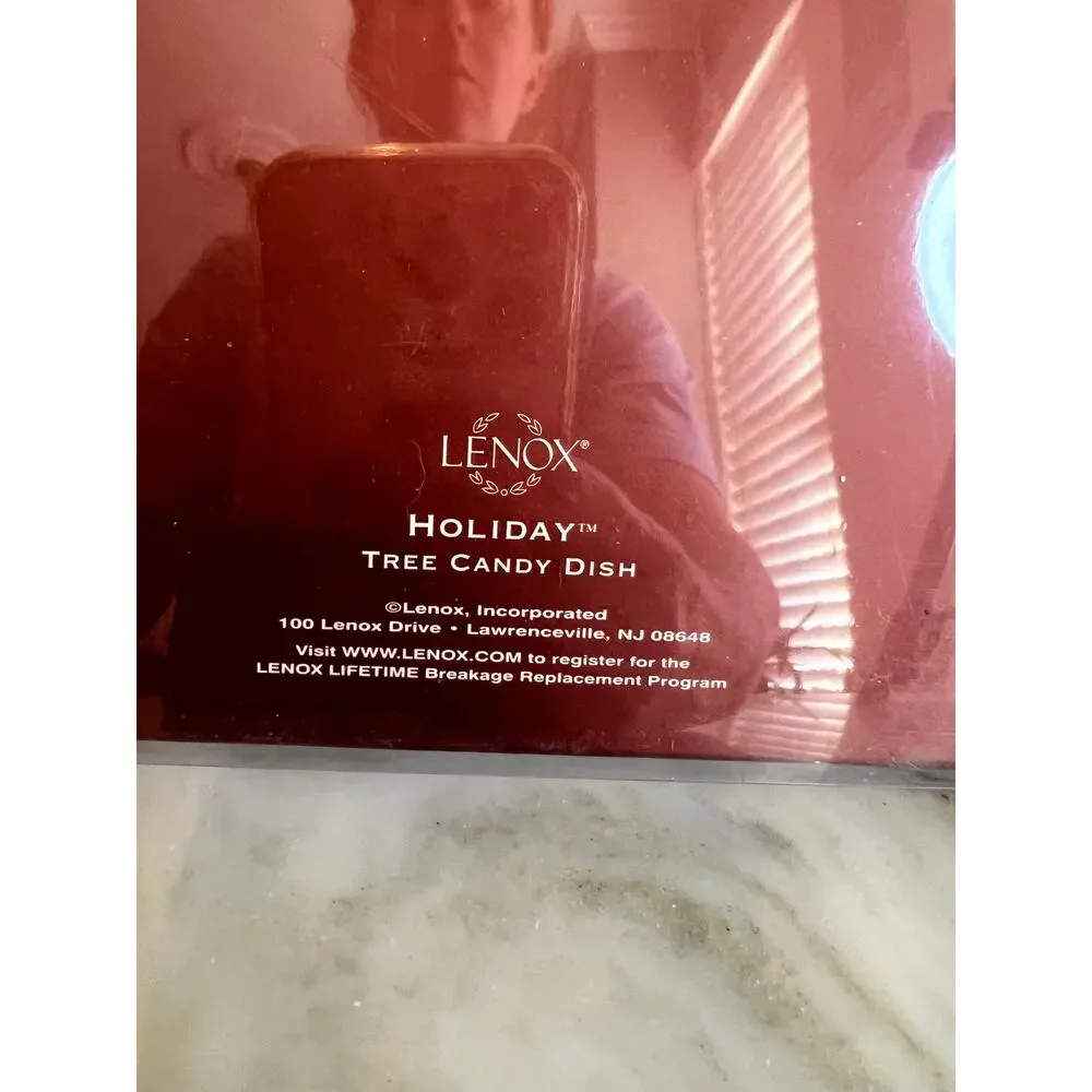 Lenox Holiday Holly Tree Candy Dish